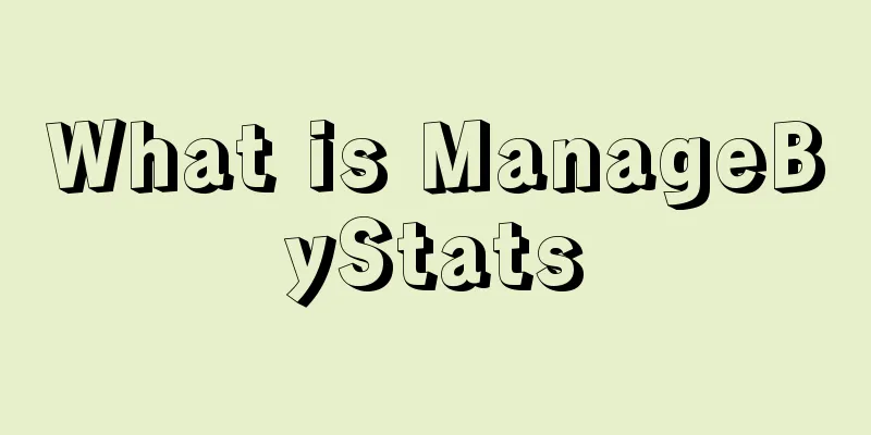 What is ManageByStats