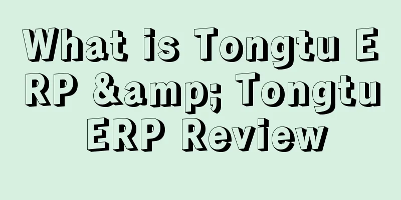 What is Tongtu ERP & Tongtu ERP Review