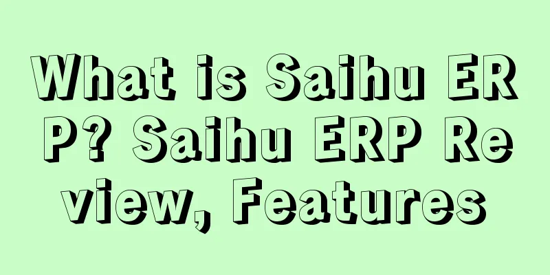 What is Saihu ERP? Saihu ERP Review, Features