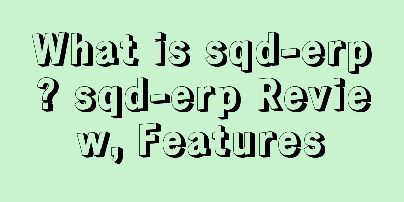 What is sqd-erp? sqd-erp Review, Features