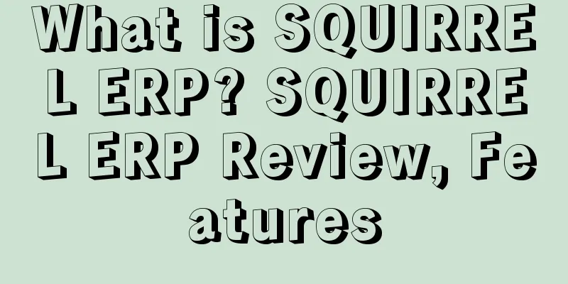 What is SQUIRREL ERP? SQUIRREL ERP Review, Features