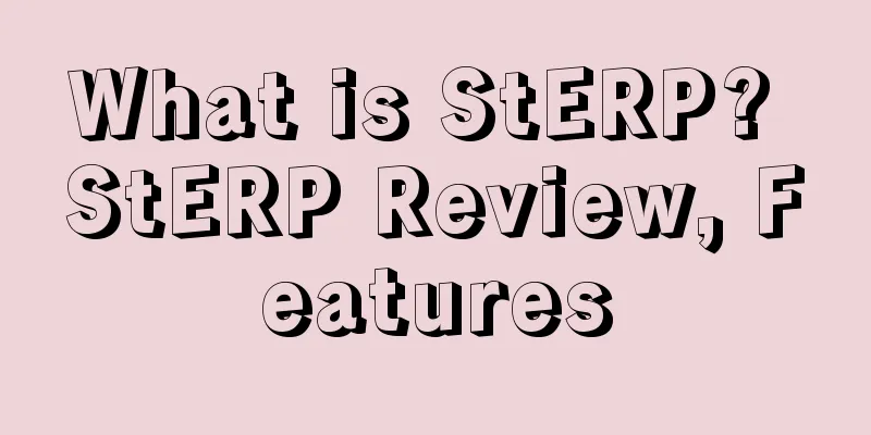 What is StERP? StERP Review, Features