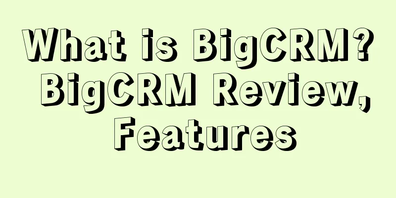 What is BigCRM? BigCRM Review, Features