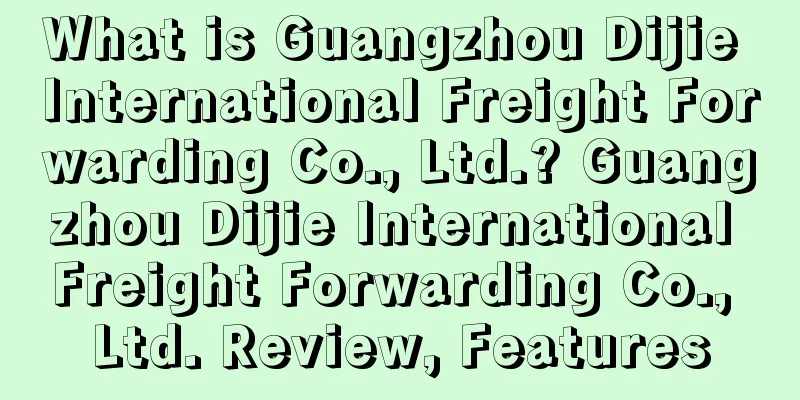 What is Guangzhou Dijie International Freight Forwarding Co., Ltd.? Guangzhou Dijie International Freight Forwarding Co., Ltd. Review, Features