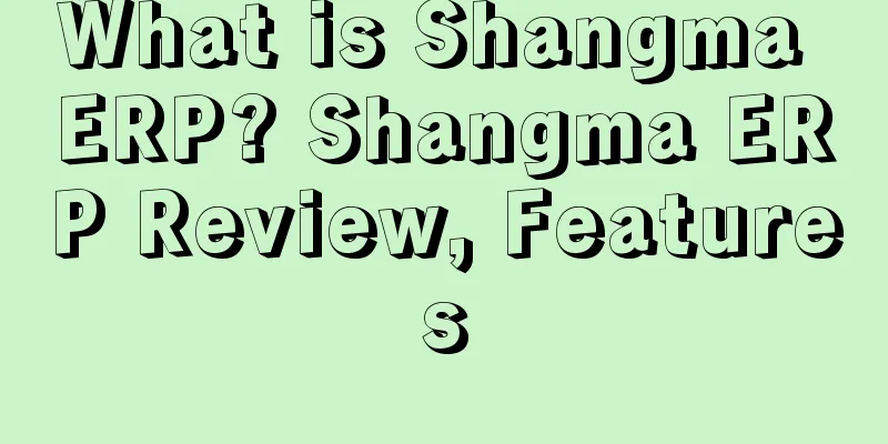 What is Shangma ERP? Shangma ERP Review, Features