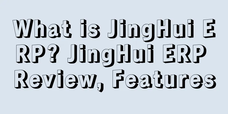 What is JingHui ERP? JingHui ERP Review, Features
