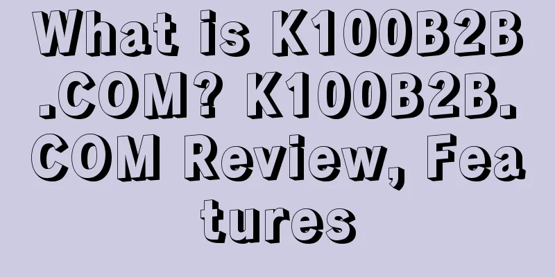 What is K100B2B.COM? K100B2B.COM Review, Features