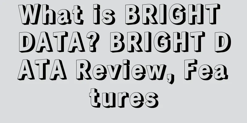 What is BRIGHT DATA? BRIGHT DATA Review, Features