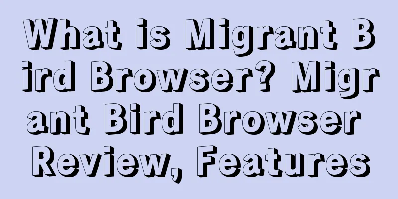 What is Migrant Bird Browser? Migrant Bird Browser Review, Features