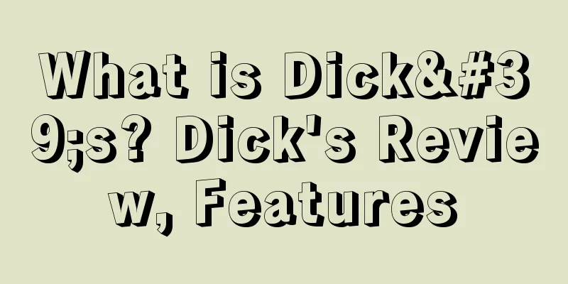 What is Dick's? Dick's Review, Features