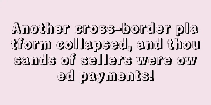 Another cross-border platform collapsed, and thousands of sellers were owed payments!