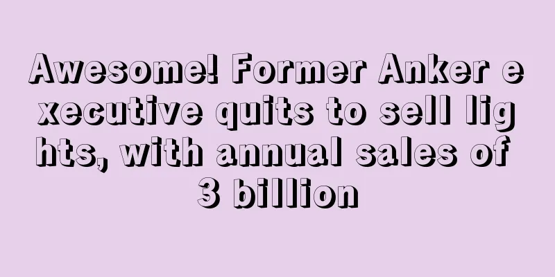 Awesome! Former Anker executive quits to sell lights, with annual sales of 3 billion