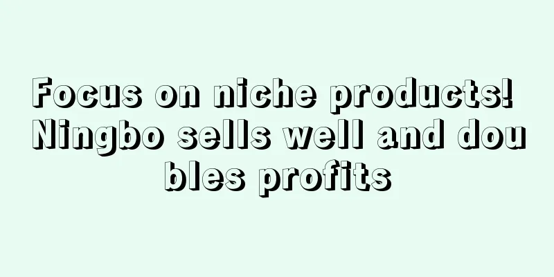 Focus on niche products! Ningbo sells well and doubles profits