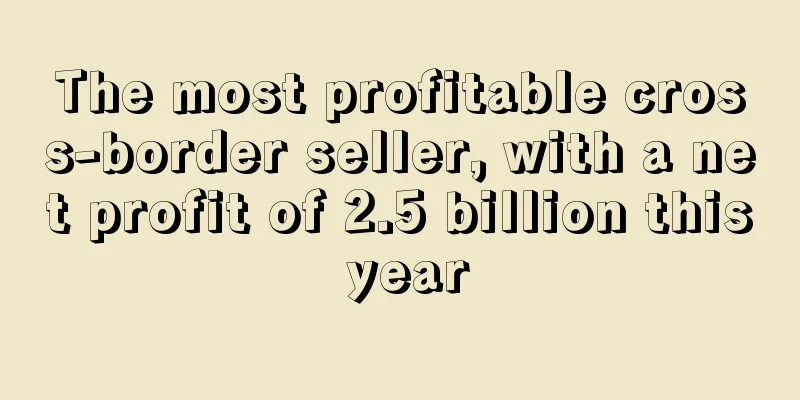 The most profitable cross-border seller, with a net profit of 2.5 billion this year