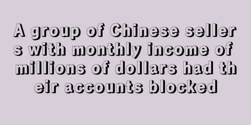 A group of Chinese sellers with monthly income of millions of dollars had their accounts blocked
