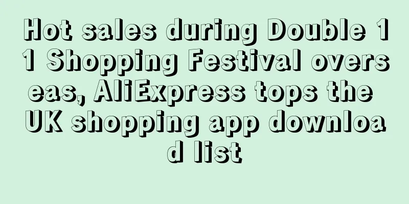 Hot sales during Double 11 Shopping Festival overseas, AliExpress tops the UK shopping app download list