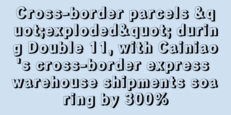 Cross-border parcels "exploded" during Double 11, with Cainiao's cross-border express warehouse shipments soaring by 300%