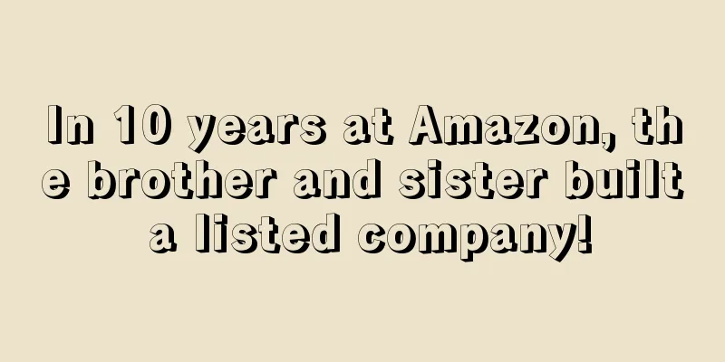 In 10 years at Amazon, the brother and sister built a listed company!