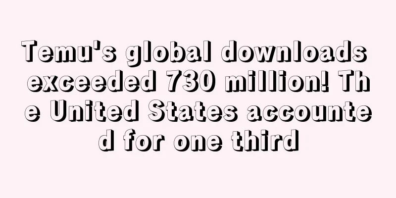 Temu's global downloads exceeded 730 million! The United States accounted for one third