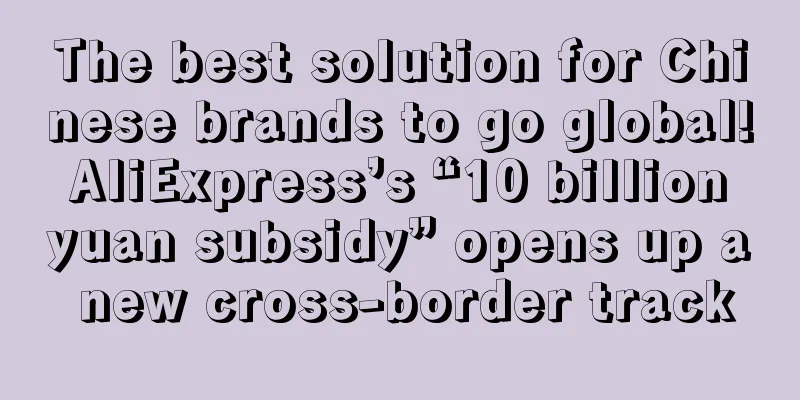 The best solution for Chinese brands to go global! AliExpress’s “10 billion yuan subsidy” opens up a new cross-border track