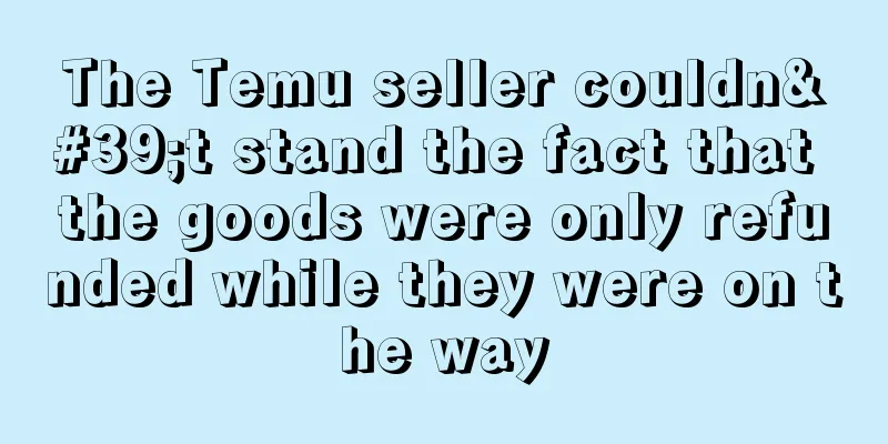 The Temu seller couldn't stand the fact that the goods were only refunded while they were on the way