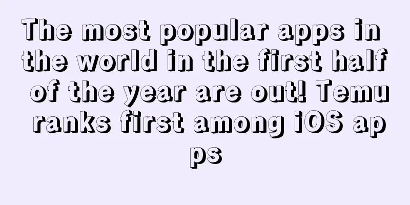 The most popular apps in the world in the first half of the year are out! Temu ranks first among iOS apps