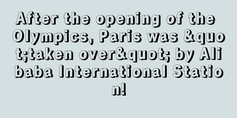 After the opening of the Olympics, Paris was "taken over" by Alibaba International Station!