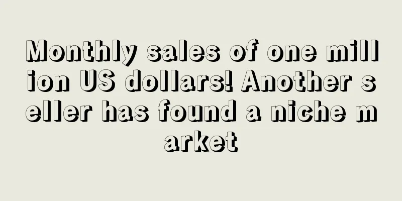 Monthly sales of one million US dollars! Another seller has found a niche market
