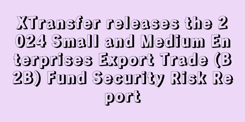 XTransfer releases the 2024 Small and Medium Enterprises Export Trade (B2B) Fund Security Risk Report