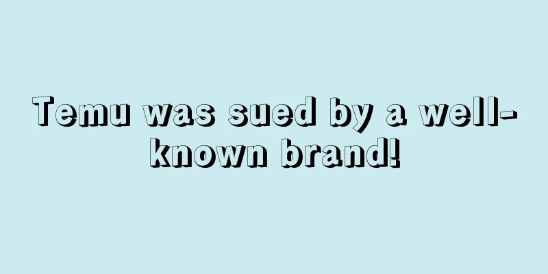 Temu was sued by a well-known brand!