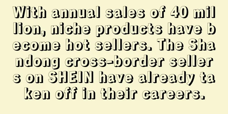 With annual sales of 40 million, niche products have become hot sellers. The Shandong cross-border sellers on SHEIN have already taken off in their careers.