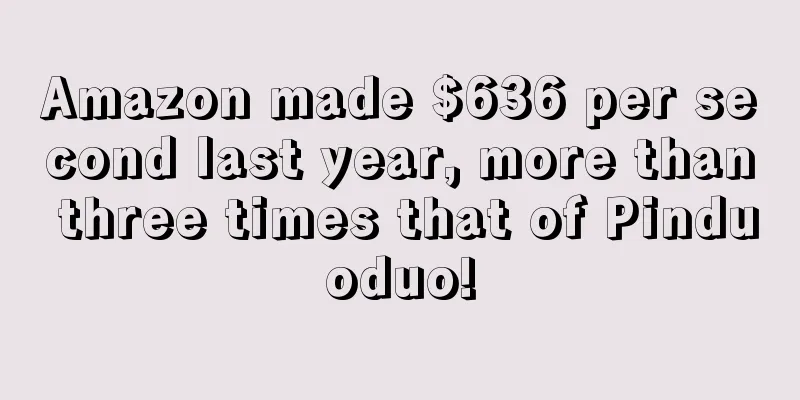 Amazon made $636 per second last year, more than three times that of Pinduoduo!