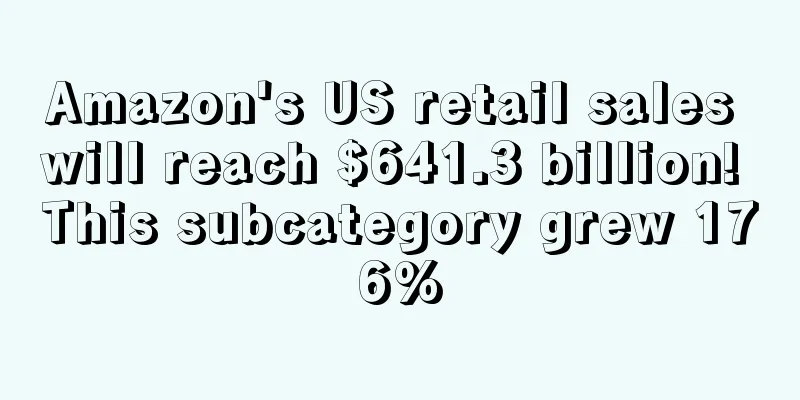 Amazon's US retail sales will reach $641.3 billion! This subcategory grew 176%