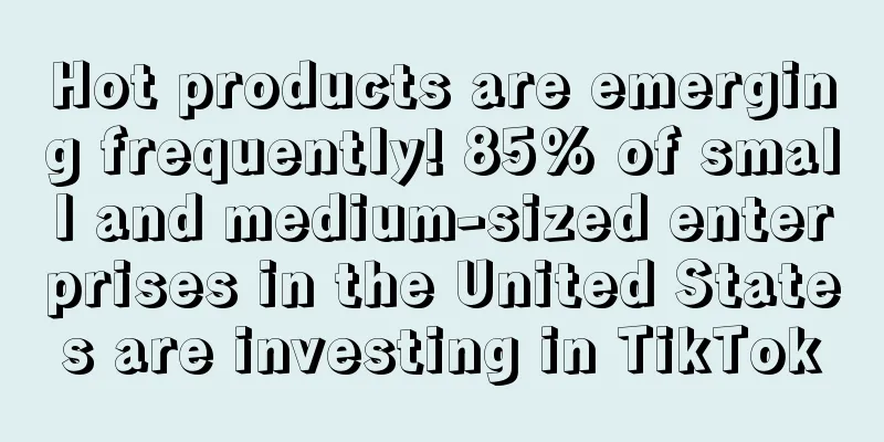 Hot products are emerging frequently! 85% of small and medium-sized enterprises in the United States are investing in TikTok