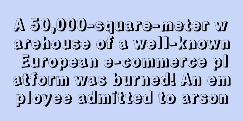 A 50,000-square-meter warehouse of a well-known European e-commerce platform was burned! An employee admitted to arson