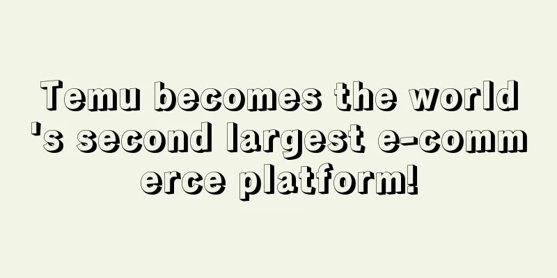 Temu becomes the world's second largest e-commerce platform!