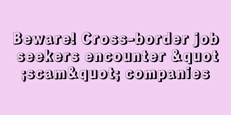 Beware! Cross-border job seekers encounter "scam" companies