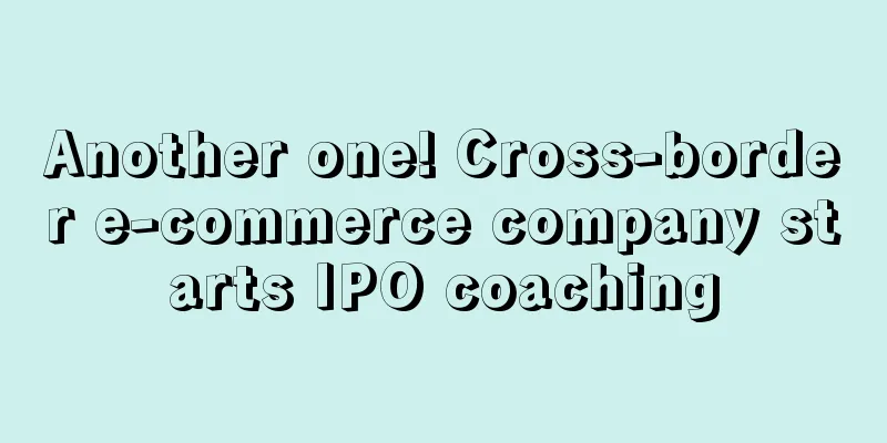 Another one! Cross-border e-commerce company starts IPO coaching