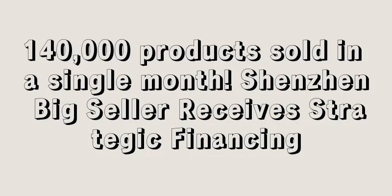 140,000 products sold in a single month! Shenzhen Big Seller Receives Strategic Financing