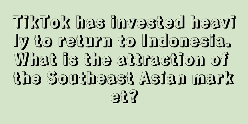 TikTok has invested heavily to return to Indonesia. What is the attraction of the Southeast Asian market?