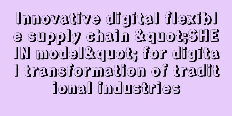 Innovative digital flexible supply chain "SHEIN model" for digital transformation of traditional industries