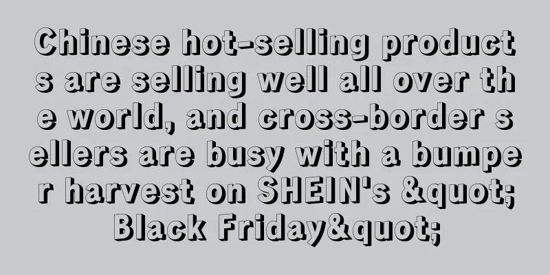 Chinese hot-selling products are selling well all over the world, and cross-border sellers are busy with a bumper harvest on SHEIN's "Black Friday"