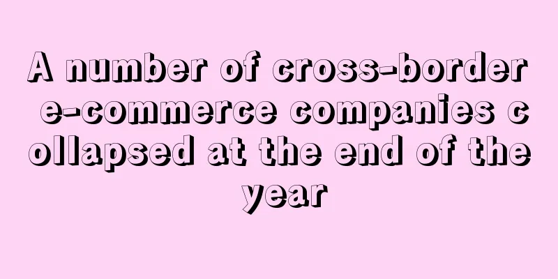 A number of cross-border e-commerce companies collapsed at the end of the year