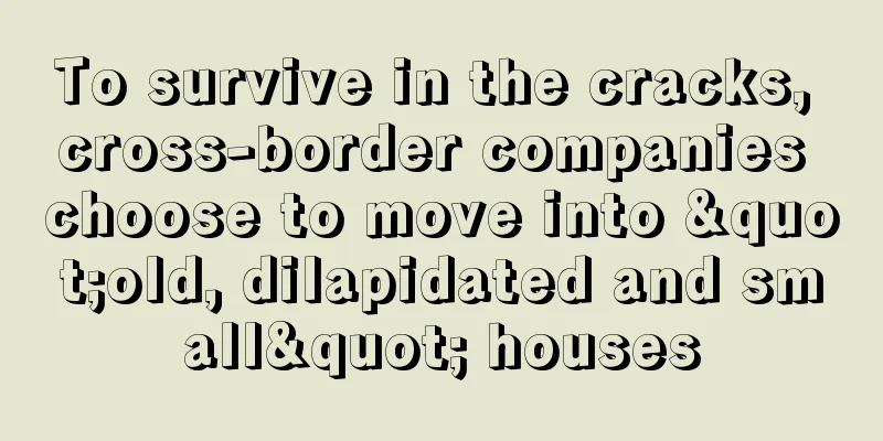 To survive in the cracks, cross-border companies choose to move into "old, dilapidated and small" houses