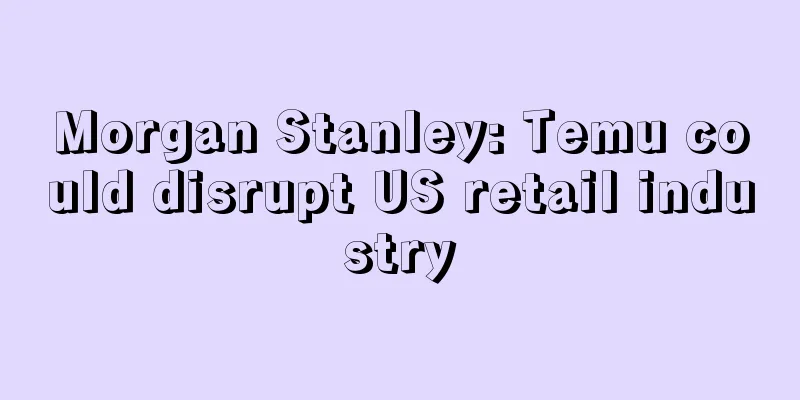 Morgan Stanley: Temu could disrupt US retail industry