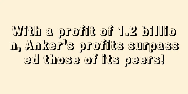 With a profit of 1.2 billion, Anker’s profits surpassed those of its peers!