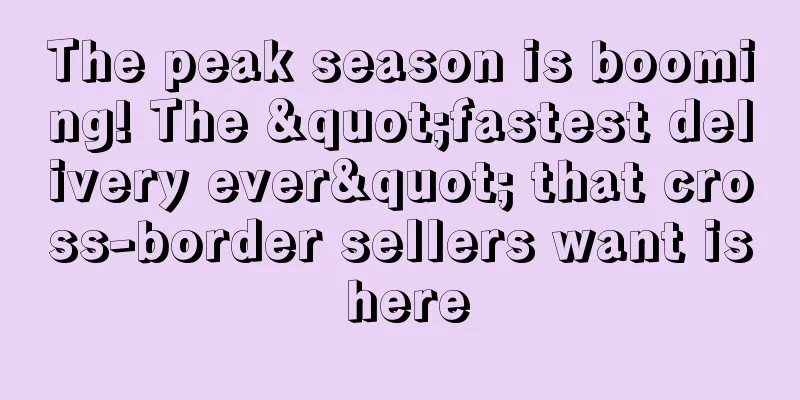 The peak season is booming! The "fastest delivery ever" that cross-border sellers want is here