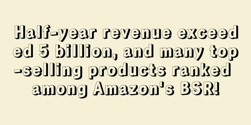 Half-year revenue exceeded 5 billion, and many top-selling products ranked among Amazon's BSR!