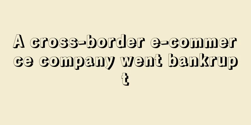 A cross-border e-commerce company went bankrupt