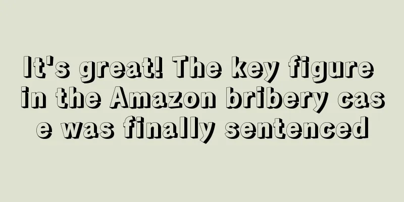 It's great! The key figure in the Amazon bribery case was finally sentenced